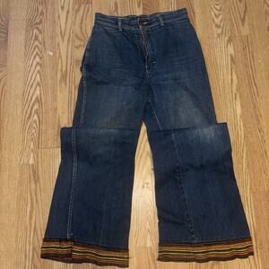 True Vintage Women’s Wide Leg Bell Bottom Jeans New York New York 70s Junior 13